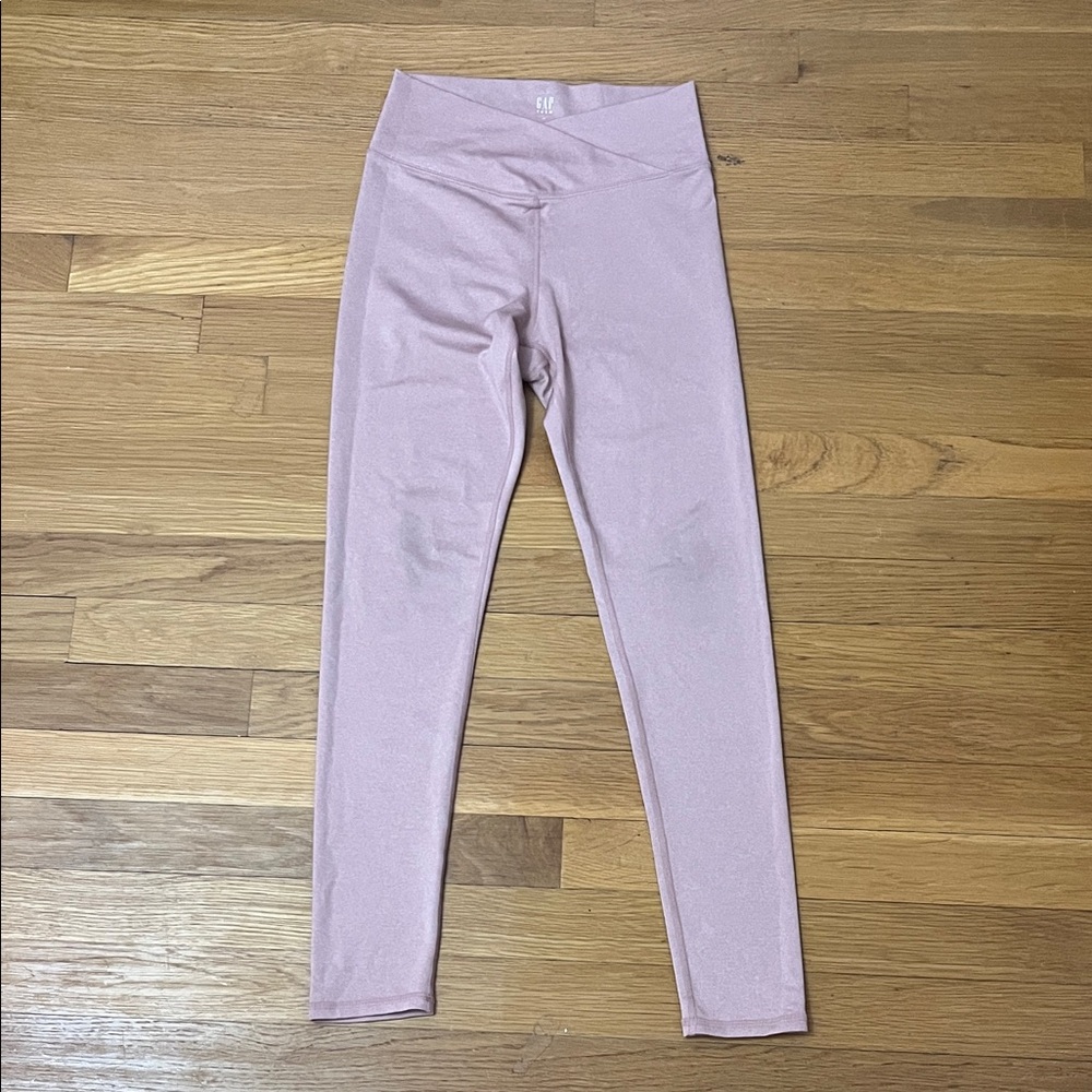 GAP Light Pink Cross-Front High-Waist Leggings
